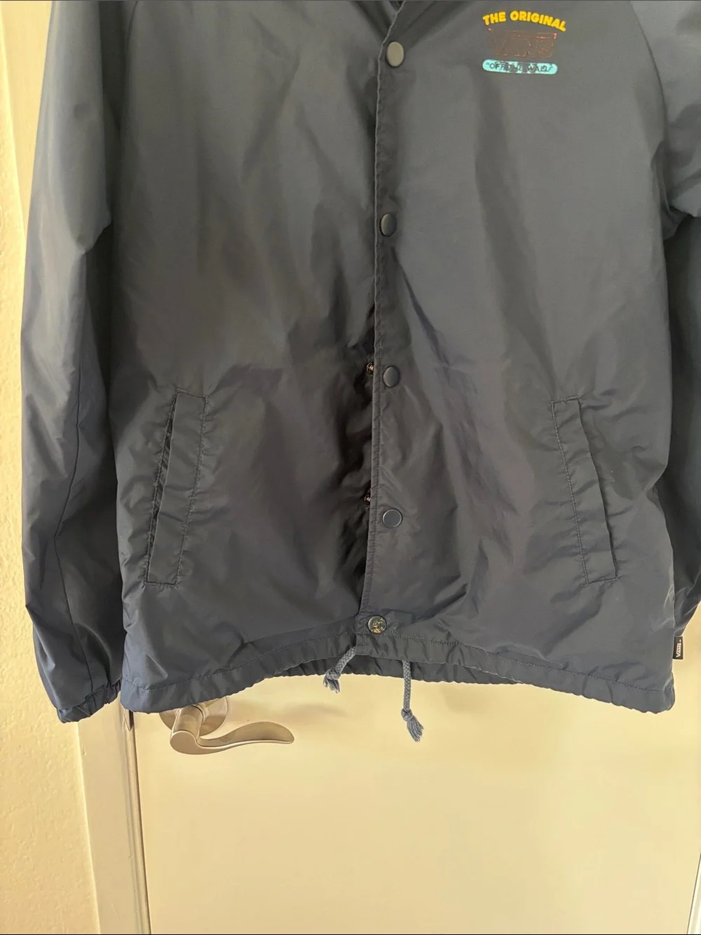 Vans Navy Windbreaker Jacket with Sleeve Graphics